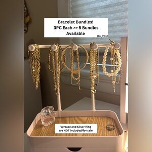 Elegant Gold-Toned Bracelet Bundle Sets - All are NWOT. 3PC Bundles.